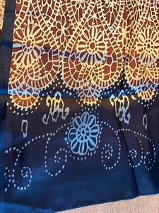 Nicole Miller Silk Scarf Vintage 11 X 52 - Picture 1 of 6