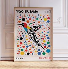 Yayoi Kusama Print, Humming Bird, Exhibition Poster, Asian Décor, Japanese Art