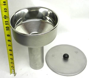 7" to 2-1/2" Hopper Stainless Steel Funnel with Lid! Liquid/Dry Filling Machine - Picture 1 of 8