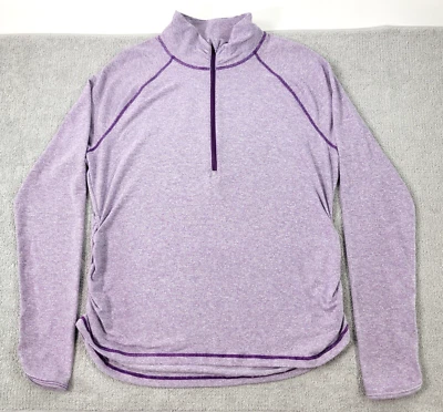 Chaqueta Lucy Mujer Talla XL Lavanda Rayas 1/4 Cremallera Lados Acanalados Ligera Foto 1 de 4