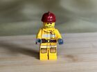 Mini figurine LEGO Firefighter jaune bon état 2012 calendrier de l'Avent jour 19