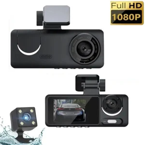 1080P HD 3-Way Dash Cam: Front, Rear, Interior with G-Sensor Tech - Picture 1 of 11