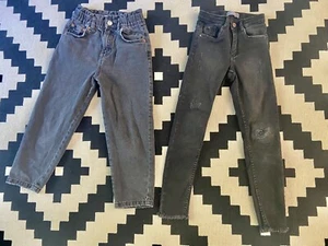 Zara girls black mom jeans and skinny jeans size 8 - Picture 1 of 6