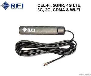 RFI INTERNAL ANTENNA FOR CEL-FI, 5GNR, 4G LTE, 3G, 2G, CDMA & WI-FI, 5M CABLE - Picture 1 of 3