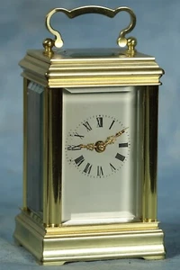 Feine antike französische Miniatur Kutschenuhr mit Unruh Hebelhemmung - Bild 1 von 7