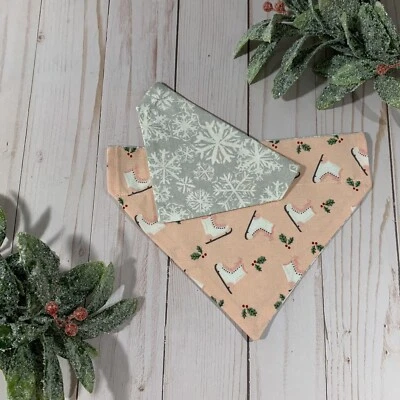 Bandana reversible de Navidad para perro SOBRE EL COLLAR patinaje invierno deslizable Foto 1 de 4