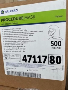 *500 Stück* Fallenverfahren Gesichtsmaske mit so weicher Ohrschlaufe gelb 47117 - Bild 1 von 1