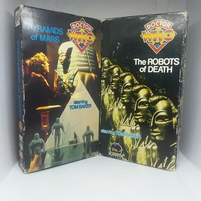 Doctor Who lot- Pyramids of Mars and The Robots of Death VHS 1998  Tested Works - Image 1 of 4