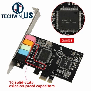 New PCI-E PCI Express 6 Channel 5.1 CMI8738 Audio Sound Card PC windows7/8 - Afbeelding 1 van 9