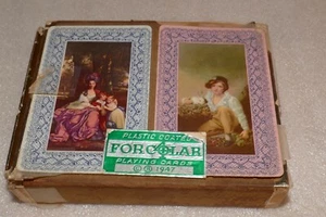 Vintage 1947 4 Colar (Color) Spielkarten 2 Decks 100% komplett je 52 Karten - Bild 1 von 12