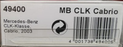 BUSCH 49400 Mercedes Benz CLK-Klasse Cabrio 2003 - scala H0 - Immagine 1 di 3