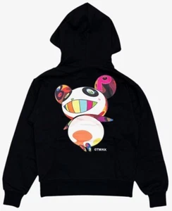 BLACKPINK x Takashi Murakami Flying Panda Hoodie Sweatshirt Unisex Black Limited - Picture 1 of 4