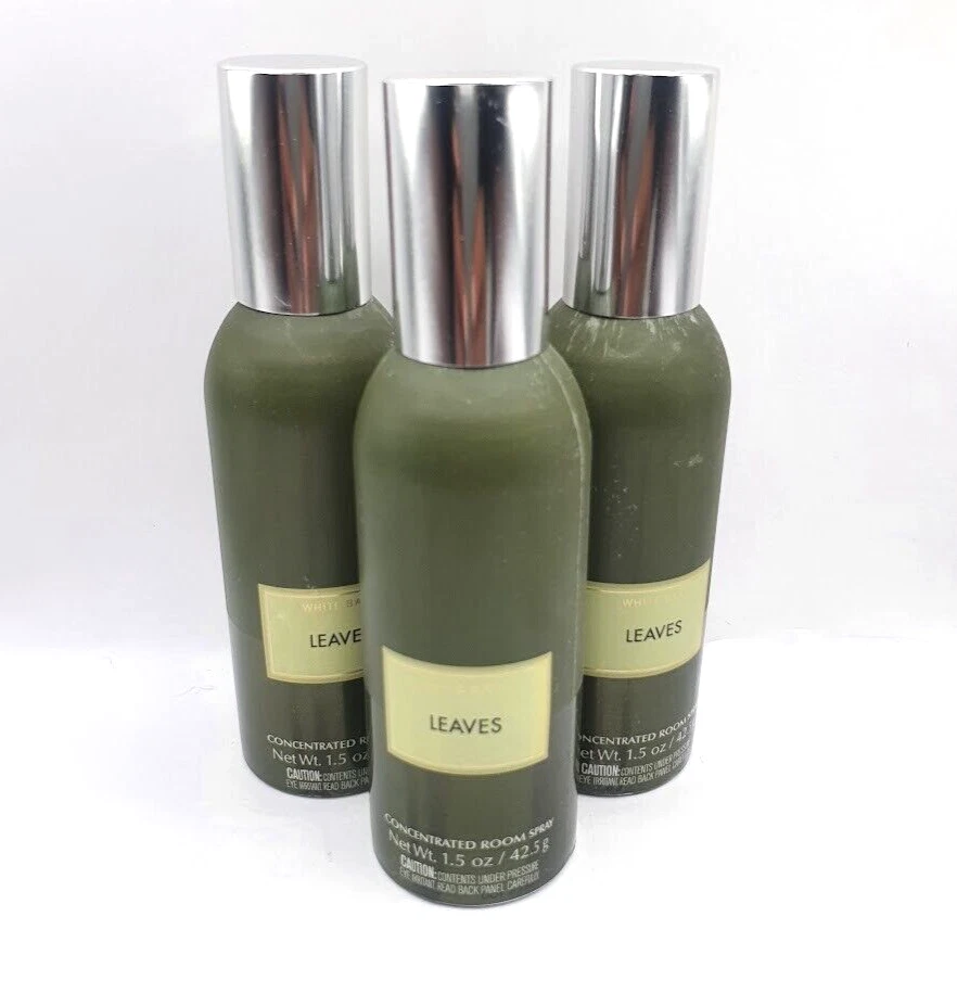 3 Bath & Body Works Leaves Concentrated Room Spray Perfume Mist White Barn