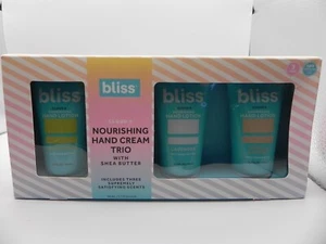 Bliss Cloud 9 Nourishing Hand Cream Lotion Trio w/ Shea Butter Imperfect Box - Picture 1 of 6