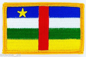 PATCH AUFNÄHER STICKEREI FLAGGE ZENTRALAFRIKANISCHE REPUBLIK ABZEICHEN THERMOAUFKLEBER NEU - Bild 1 von 1