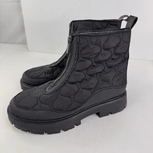 NEW Lucky Brand sz 6.5 Women’s Black Quilted Snow Weather Winter Ankle Boots - Picture 1 of 4