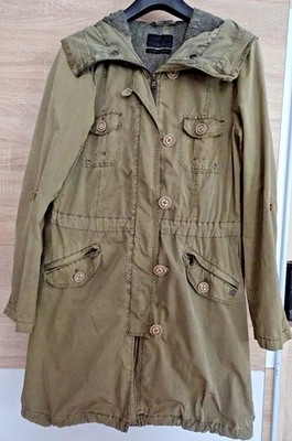 Milestone -Kurzmantel /Parka mit Kapuze Khaki  Gr.38 - Bild 1 von 4