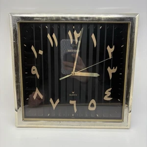 Rare Vintage Rhythm Co. Quartz Square Wall Clock With Arabic Numbers 11.5” Japan - Bild 1 von 14