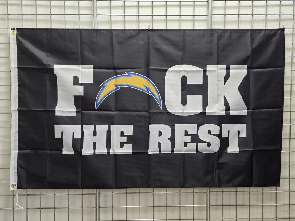 Cargadores de bandera de Los Ángeles 3 pies x 5 pies cargadores negro F el resto bandera bandera NFL *NUEVO Foto 1 de 1