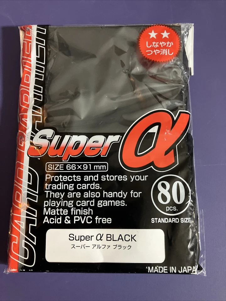 X10 KMC Card Barrier Super Alpha Black Standard Sleeves 66x91mm 0.08mm 80pcs