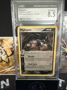 2007 Pokemon Ex Power Keepers Mightyena Holo Dark Blast 18 Cgc 8.5 NM-MT+ - Picture 1 of 2