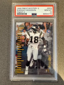 1998 Finest Mystery Randy Moss RC/Charles Woodson RC PSA GEM MINT 10 (pop: 17) - Picture 1 of 2