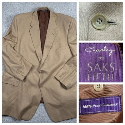 Coppley 100% Cashmere 50 Sport Coat Blazer Jacket Beige Cashmere Wool - Image 1 of 4