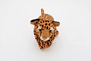 Vintage Gepard Jungtier Plüsch Baby Leopard Stofftier K&M International Neu ohne Etikett - Bild 1 von 4