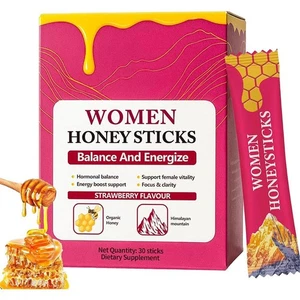 Shilajit Honey Sticks for Women, Strawberry Honeysticks, Natural Energy 30pcs - Picture 1 of 9