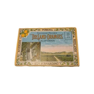 Carpeta postal The Land of Oranges San Bernardino Groves California 18 - Imagen 1 de 6