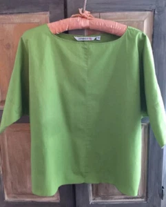 Pulóver top de algodón verde manzana Japanalia boutique talla pequeña - Imagen 1 de 3