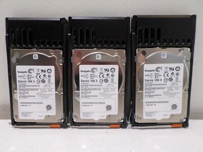 LOT OF 3 Seagate Savvio 10K.5 300GB 2.5" HDD w/ EMC Tray ST9300605SS 9TE066-431 - Image 1 of 4