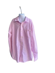 Cat And Jack Boys Pink And White Long Sleeve Button Up Shirt Size XL 14 - Picture 1 of 3