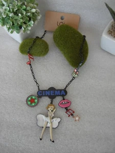 LOL BIJOUX LOLILOTA COLLANA NECKLACE GIROCOLLO COLLIER CINEMA BLANC MARILYN - Picture 1 of 3