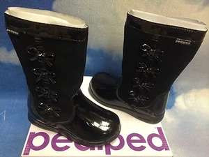 Botas con cremallera de cuero negro Pediped para niñas Flex Nancy talla 25/niño pequeño talla 8,5 - Imagen 1 de 4