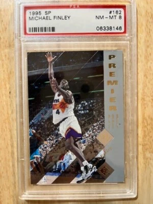 1995-96 SP - #162 Michael Finley (RC)-PSA 8 - Image 1 of 3