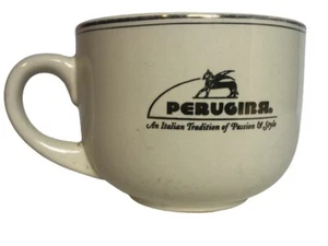 Perugina Coffee Mug Tea Latte Cup~ Large~ Beige w/Gold~ An Italian Tradition - Picture 1 of 4