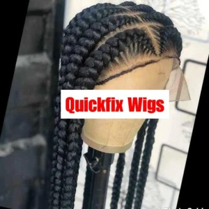 Peluca trenzada Pop Smoke, trenzas de caja, peluca trenzada de encaje completo, peluca trenza, trenza senegalesa - Imagen 1 de 1