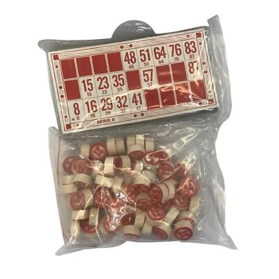 Lotto Board Game Fun Bingo Number Cards Wooden Bingo Game Wood Bingo Set for - Image 1 of 4