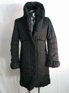 Elie Tahari Gray Pillow Collar Long Down Puffer puffy Coat size S - Picture 1 of 5