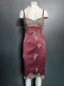  ATEMBERAUBENDES MANDALAY Abend COCKTAILKLEID verziert Perlen Gr. ROSE Größe 6 - Bild 1 von 17