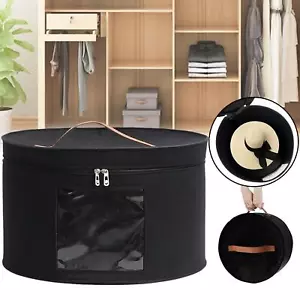 Hat Box Organizer 17" Diameter For Women Men Storage Travel Hat Case Deco - Bild 1 von 12