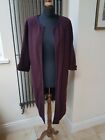 MAISON CINQCENT  burgundy wool shawl coat jacket  UK 14 L new