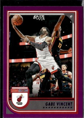 2022-23 Hoops #103 Gabe Vincent Purple Miami Heat - Image 1 of 2