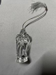 Avon Clear Glass Christmas Tree Ornament Angel - Picture 1 of 5