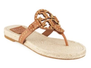 Tory Burch Miller Nieten Espadrilles Kalbsleder Sandalen neu im Karton FABELHAFT! - Bild 1 von 2