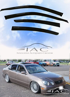 Para LEXUS GS300 GS400 GS430 98-05 Visera de ventana Pantalla de ventilación Protector de lluvia Visera de puerta Foto 1 de 4