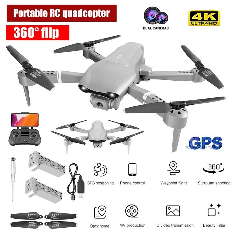 4DRC F3 GPS Drone with 4K HD Camera WIFI FPV RC Foldable Quadcopter NEW