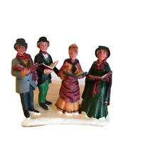 4 Christmas Carolers Victorian Singers Ceramic Figurines Lot of 4 RARE Beautiful