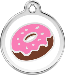 RED DINGO ENGRAVED DOG TAGS ID DISCS Doughnut / Donut QUALITY PERSONALISED (1DO) - Picture 1 of 4